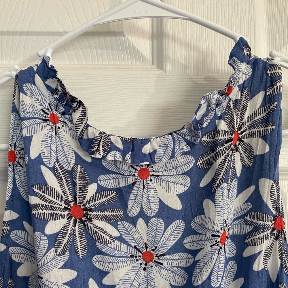 Papillon Blue and White Halter Sundress - Picture 6 of 6